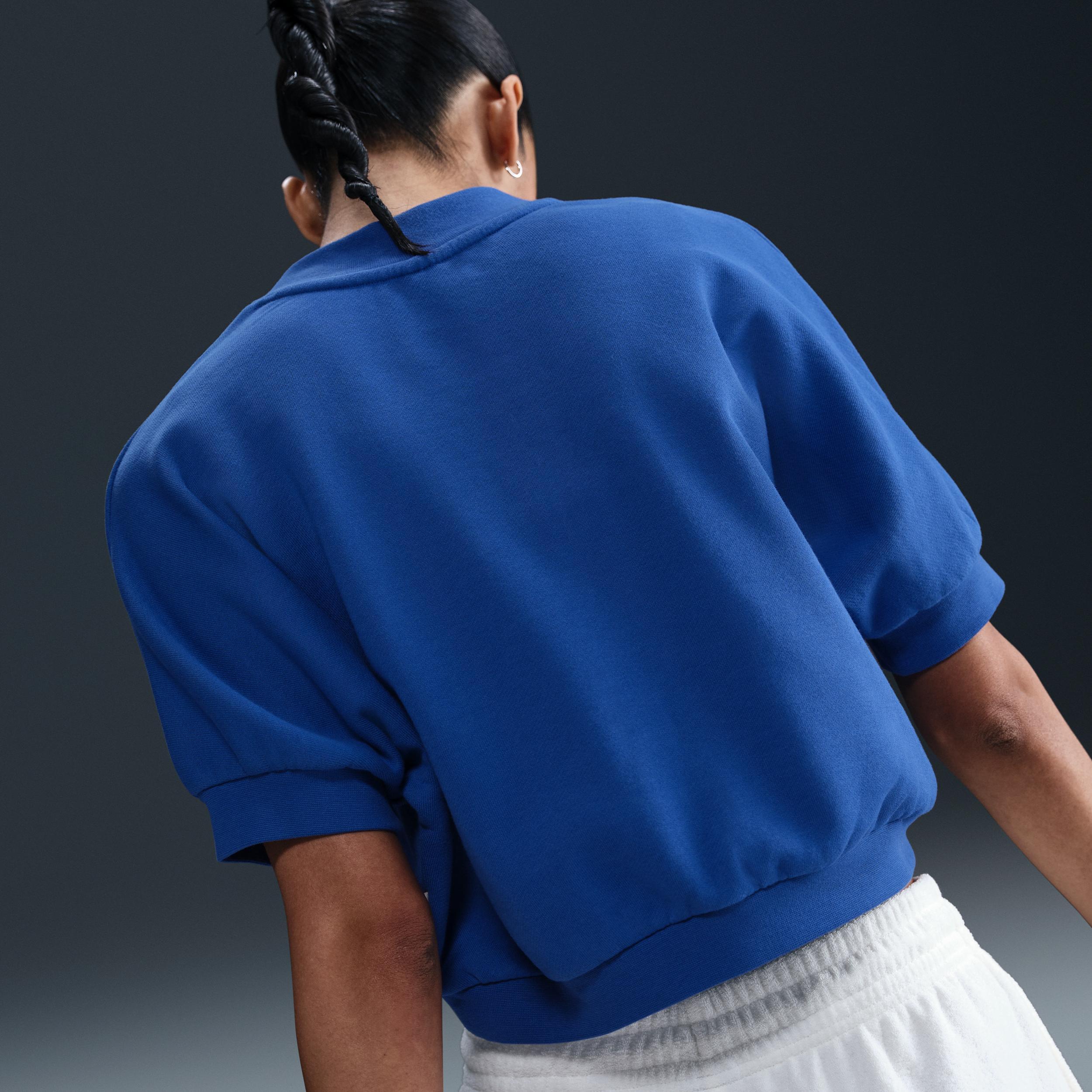 Nike Sportswear Collection Women's Crew-Neck Short-Sleeve Cropped French Terry Top Product Image