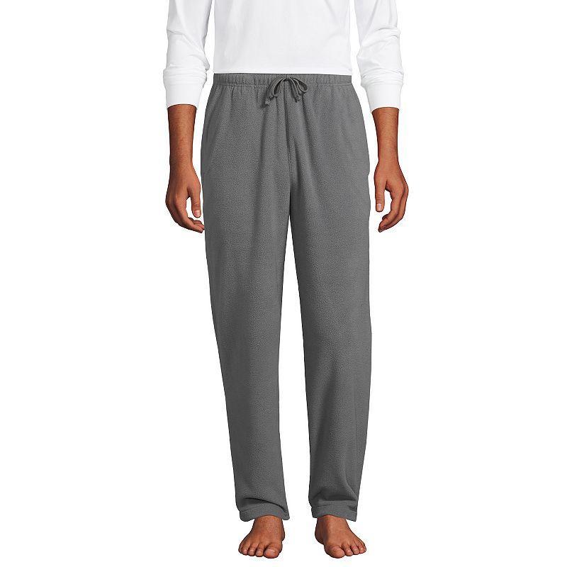 Men's Lands' End Solid Fleece Pajama Pants, Size: Large, Deep  Blue Product Image