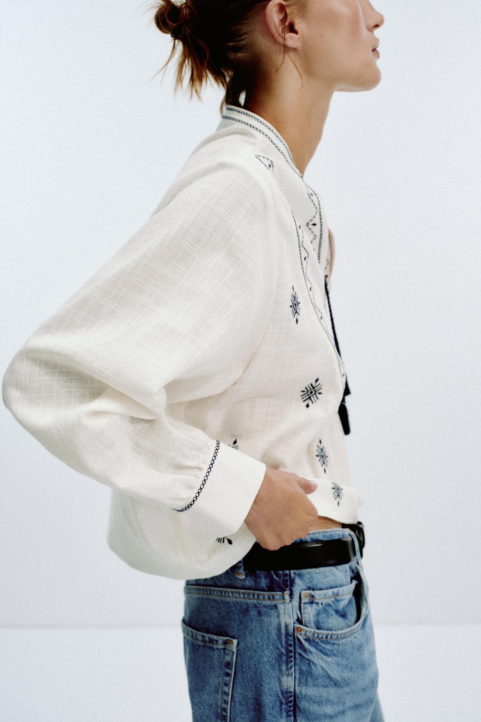 EMBROIDERED RUSTIC BLOUSE Product Image