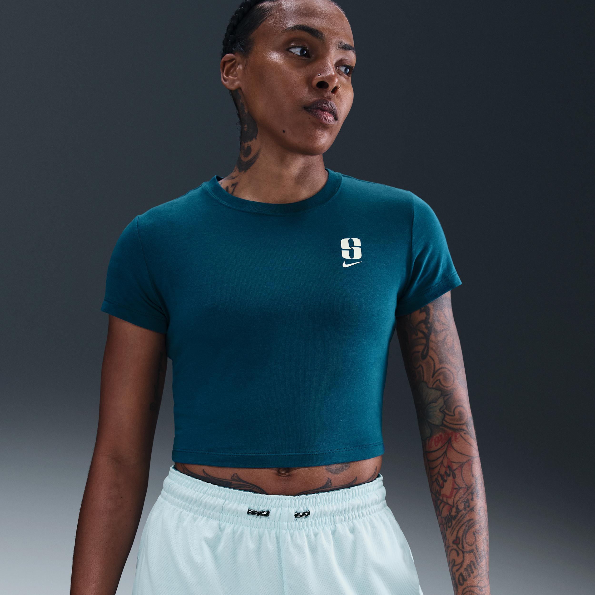 Nike Women's Sabrina Short-Sleeve Cropped T-Shirt Product Image
