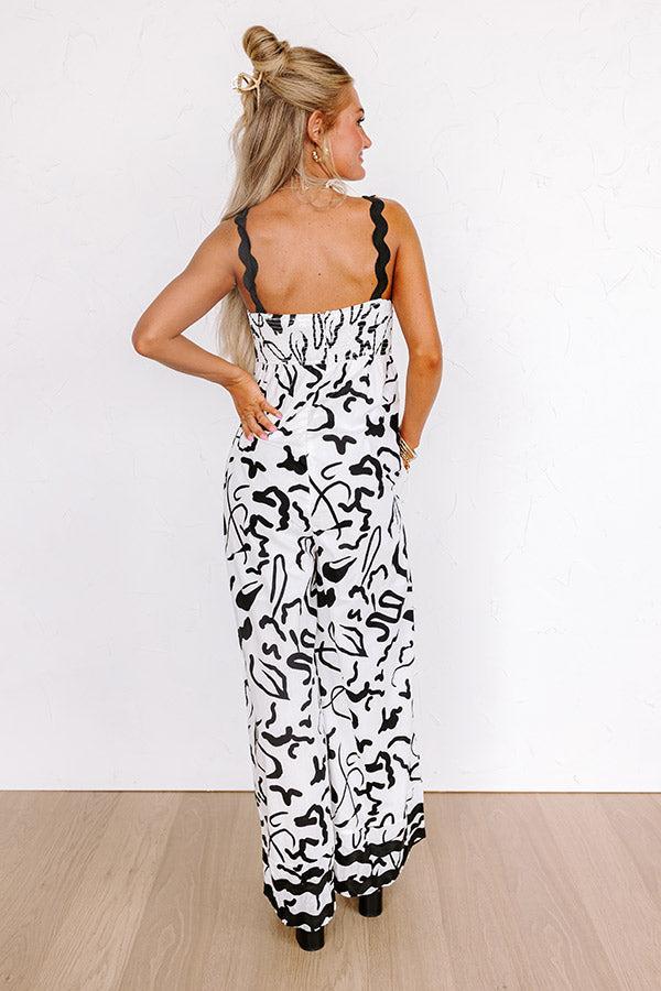 Cool Capri Jumpsuit in White Product Image