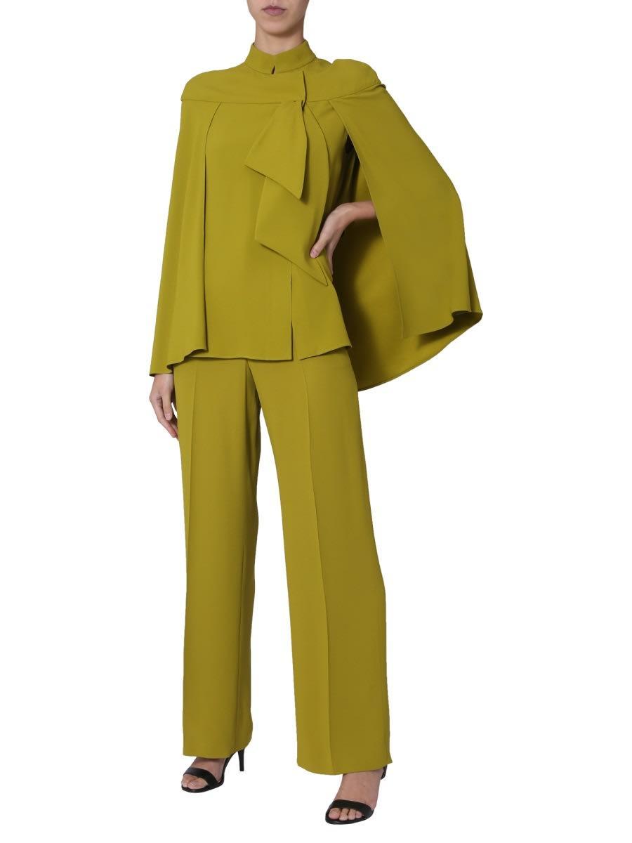 ALBERTA FERRETTI Wide Trousers In Green Product Image
