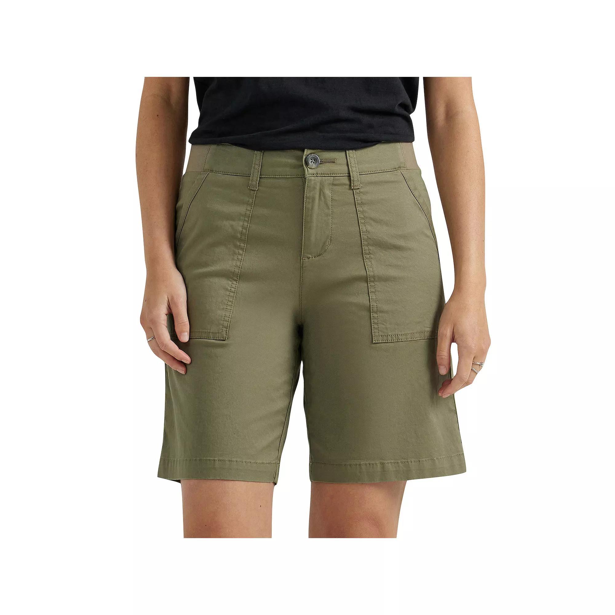 Women's Lee® Ultra Lux Comfort Flex to Go Utility Bermuda Shorts, Size: 8, Deep Lichen Green Product Image