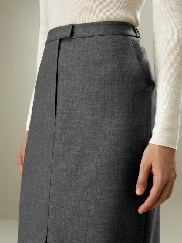 Modern Beauty Silk Wool Pencil Skirt Product Image