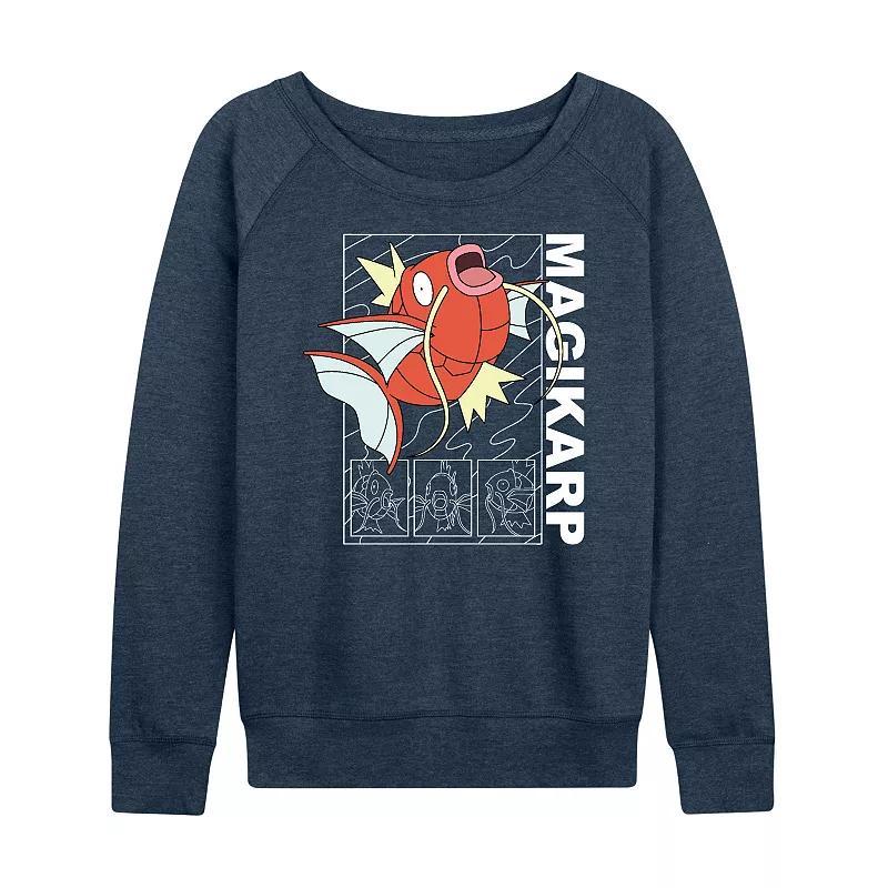 Womens Pokemon Magikarp Graphic Tee Grey Indigo Product Image