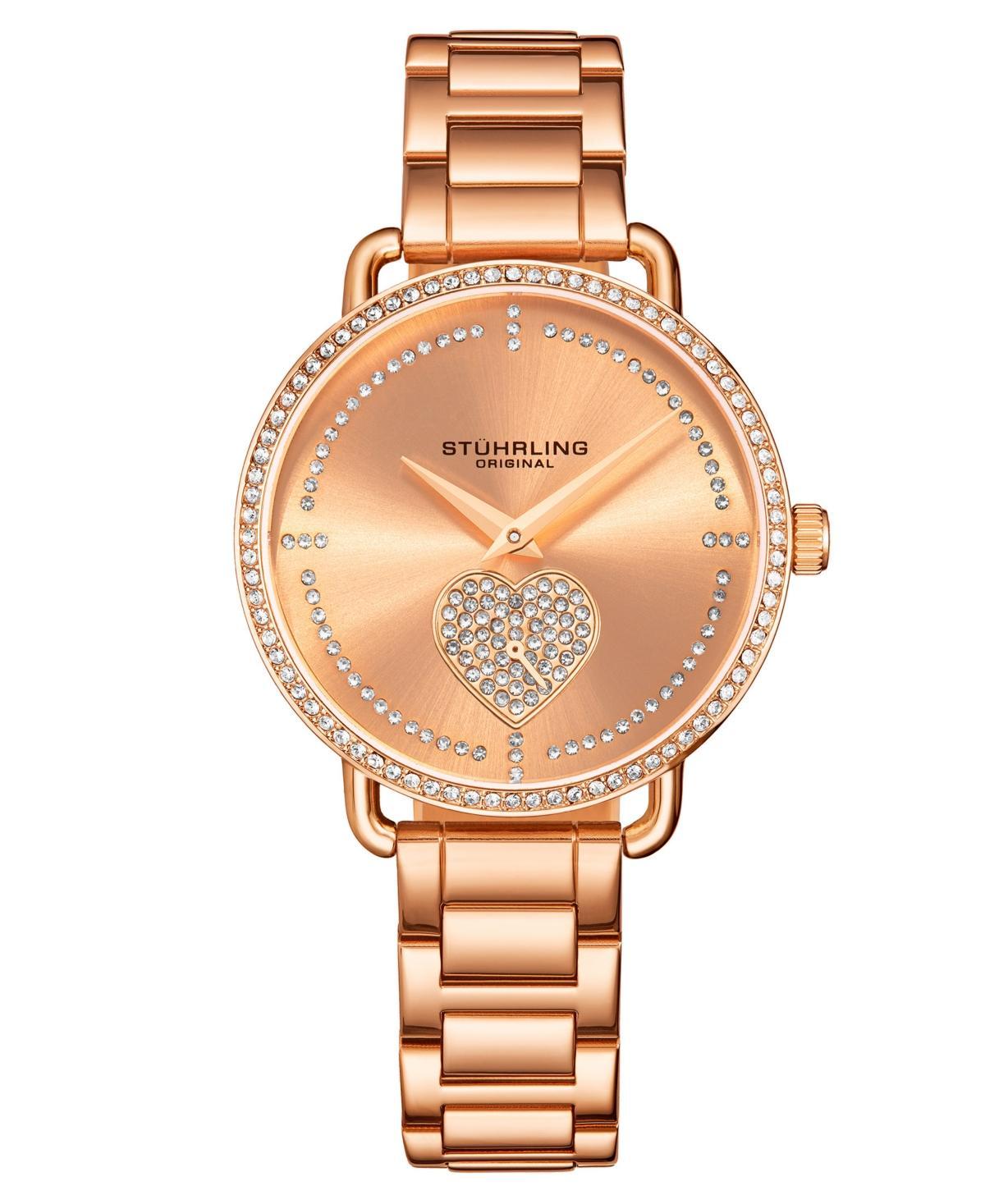 Stuhrling Womens Rose Gold Stainless Steel Bracelet Watch 38mm Product Image