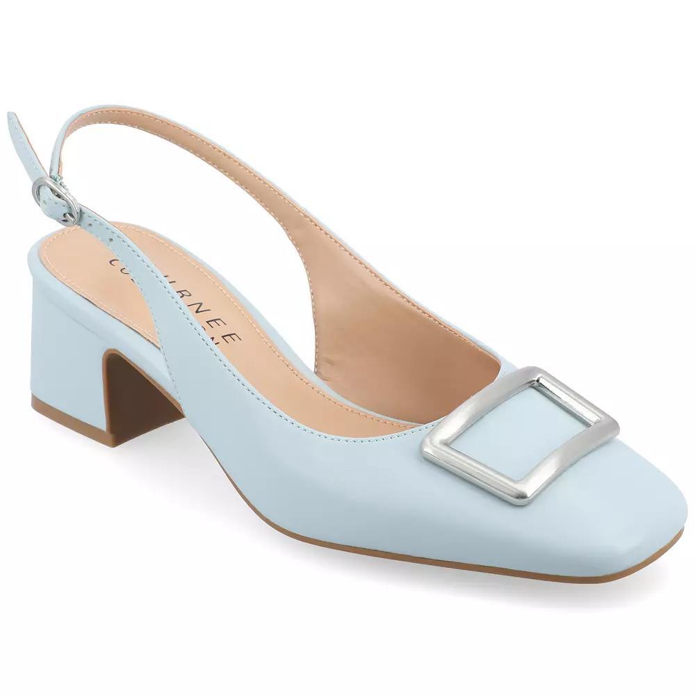 Journee Everlee Womens Tru Comfort Foam Sling Back Square Toe Pumps Product Image