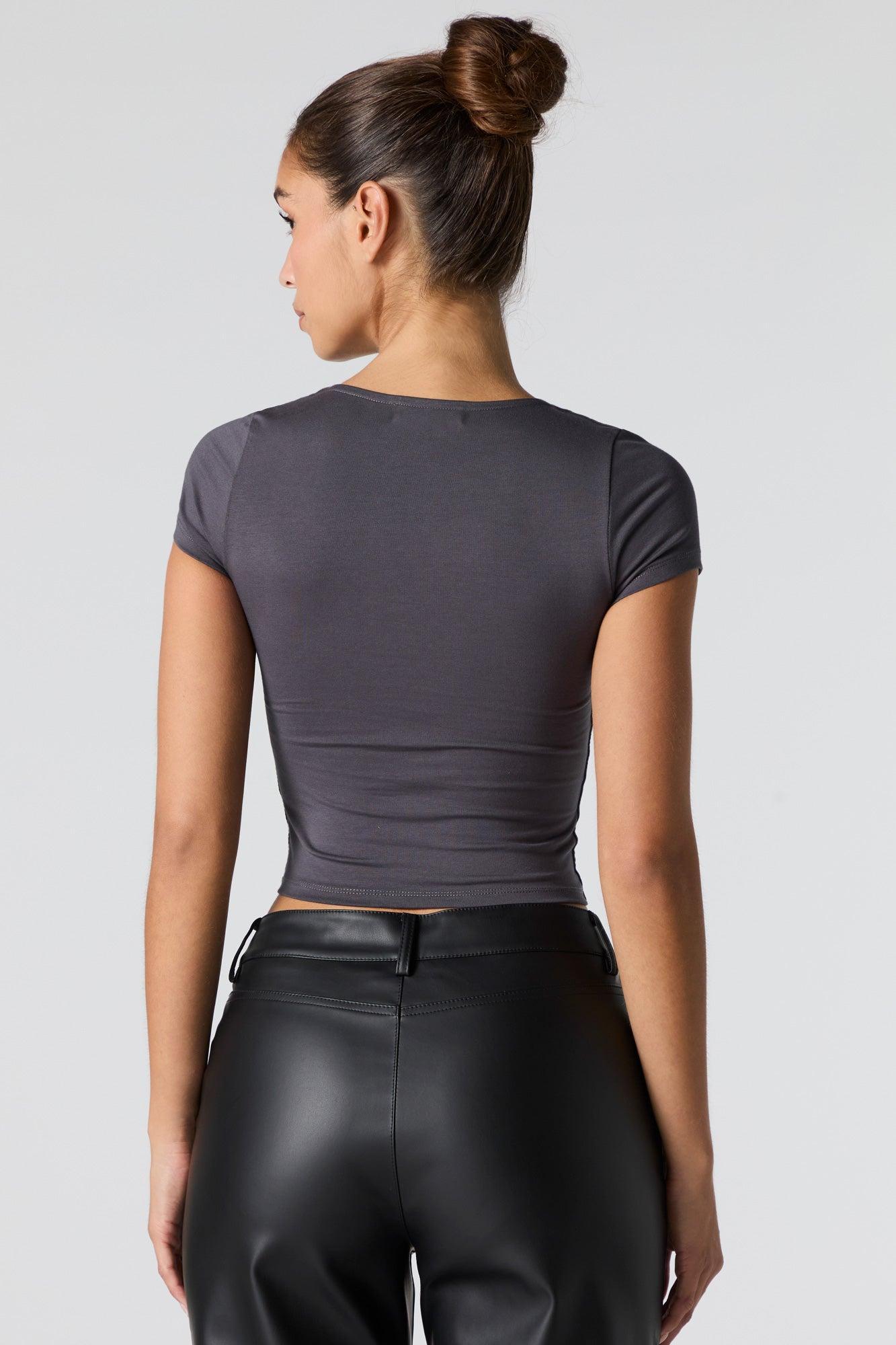 Contour Square Neck Cropped T-Shirt Female Product Image