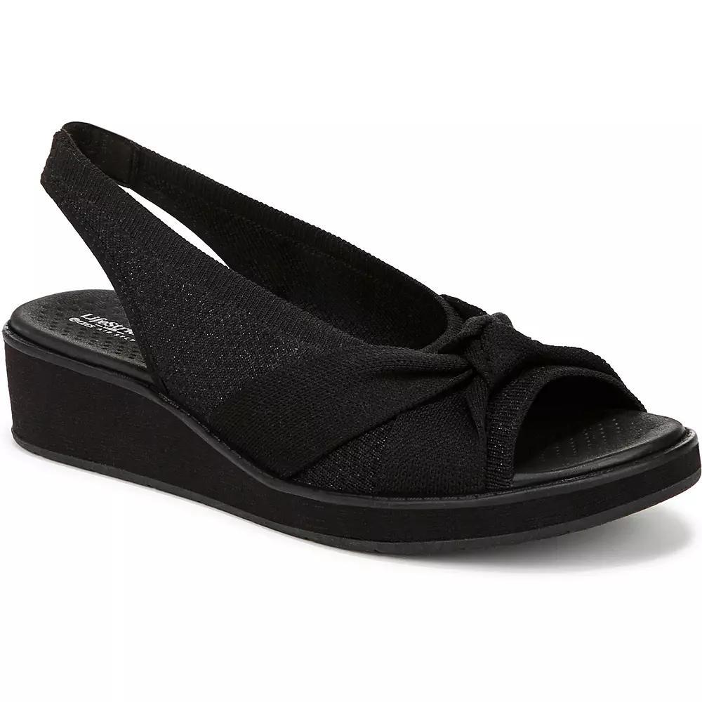 LifeStride Bell Women's Slingback Sandals, Size: 8.5, Black Product Image