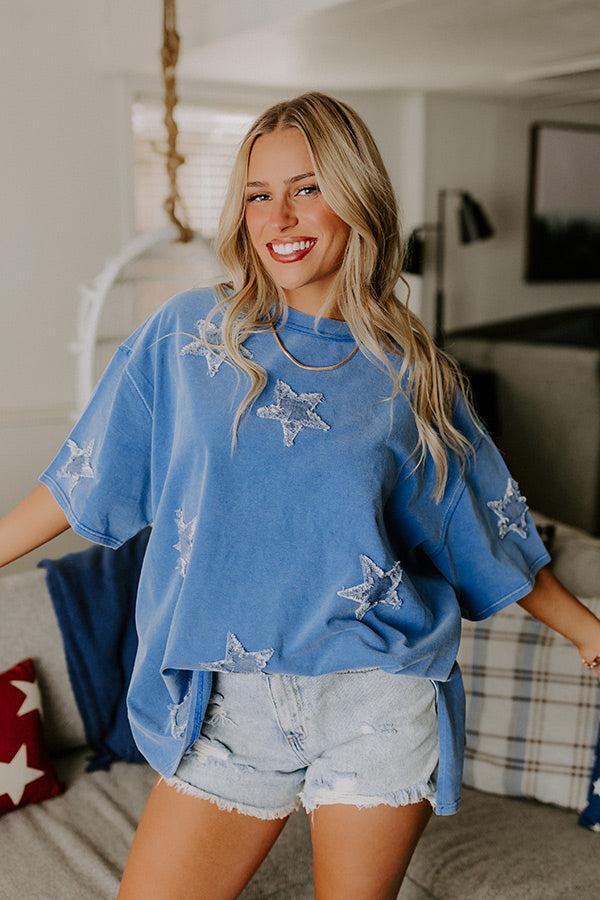 Reach For The Stars Vintage Wash Oversized Tee Product Image