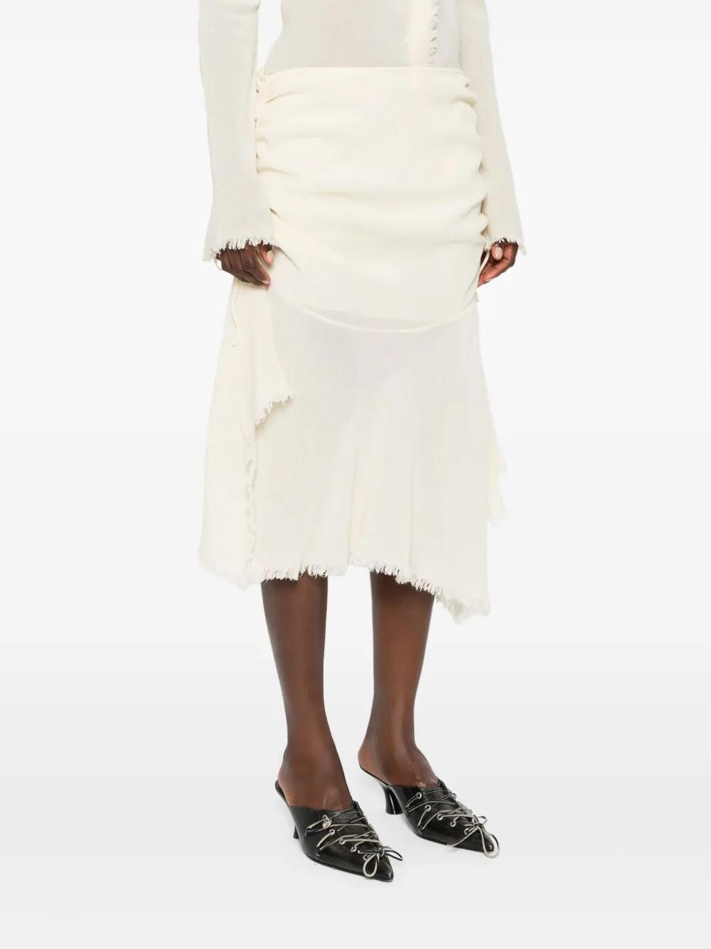 plissé ruched midi skirt Product Image