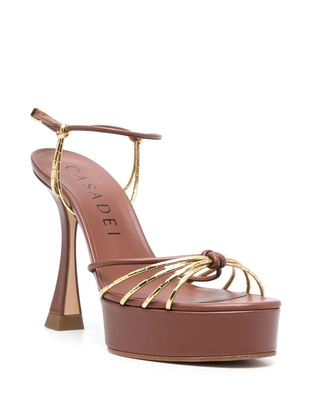 CASADEI Julia Plateau-sandalen 120mm In Brown Product Image