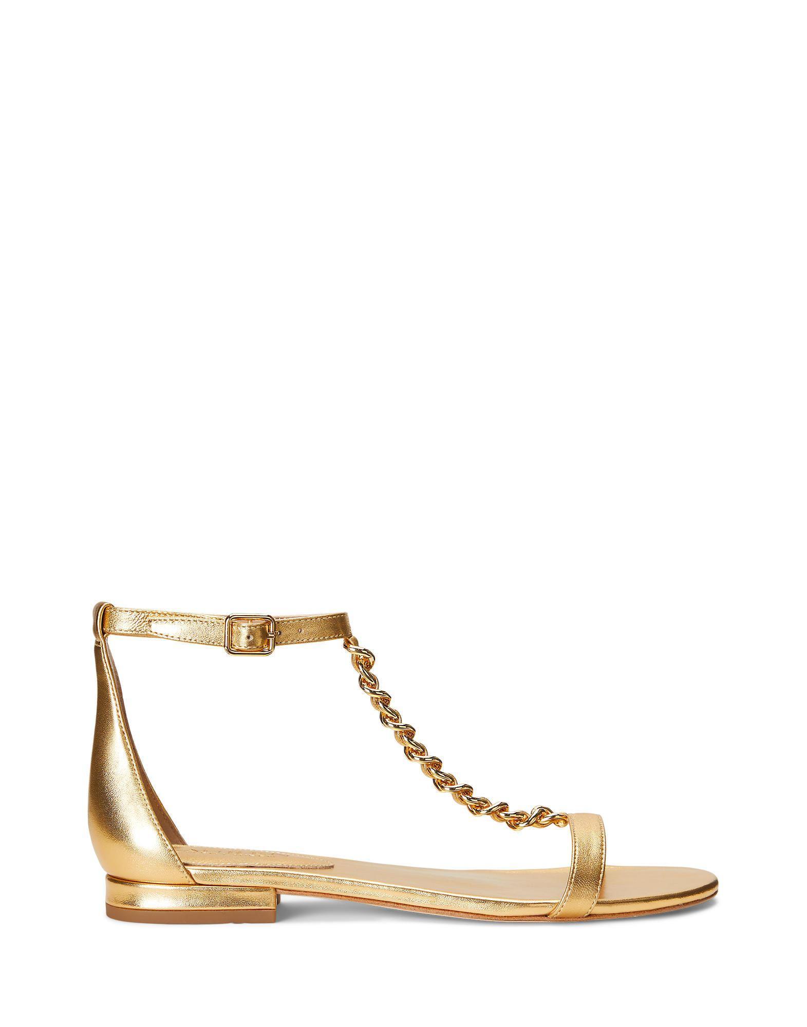 LAUREN RALPH LAUREN Sandals In Modern Gold Product Image