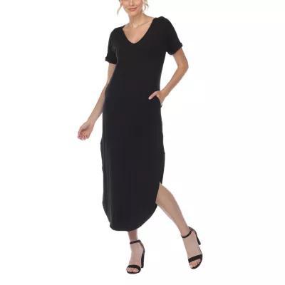 White Mark Womens Short Sleeve Maxi Dress Product Image