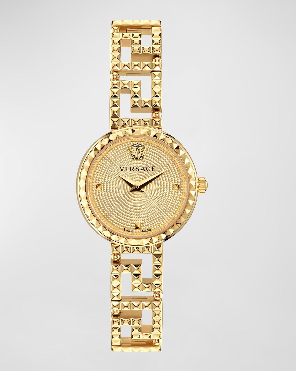 Versace Womens Greca Goddess Quartz Analog Gold Stainless Steel Bracelet Watch Product Image
