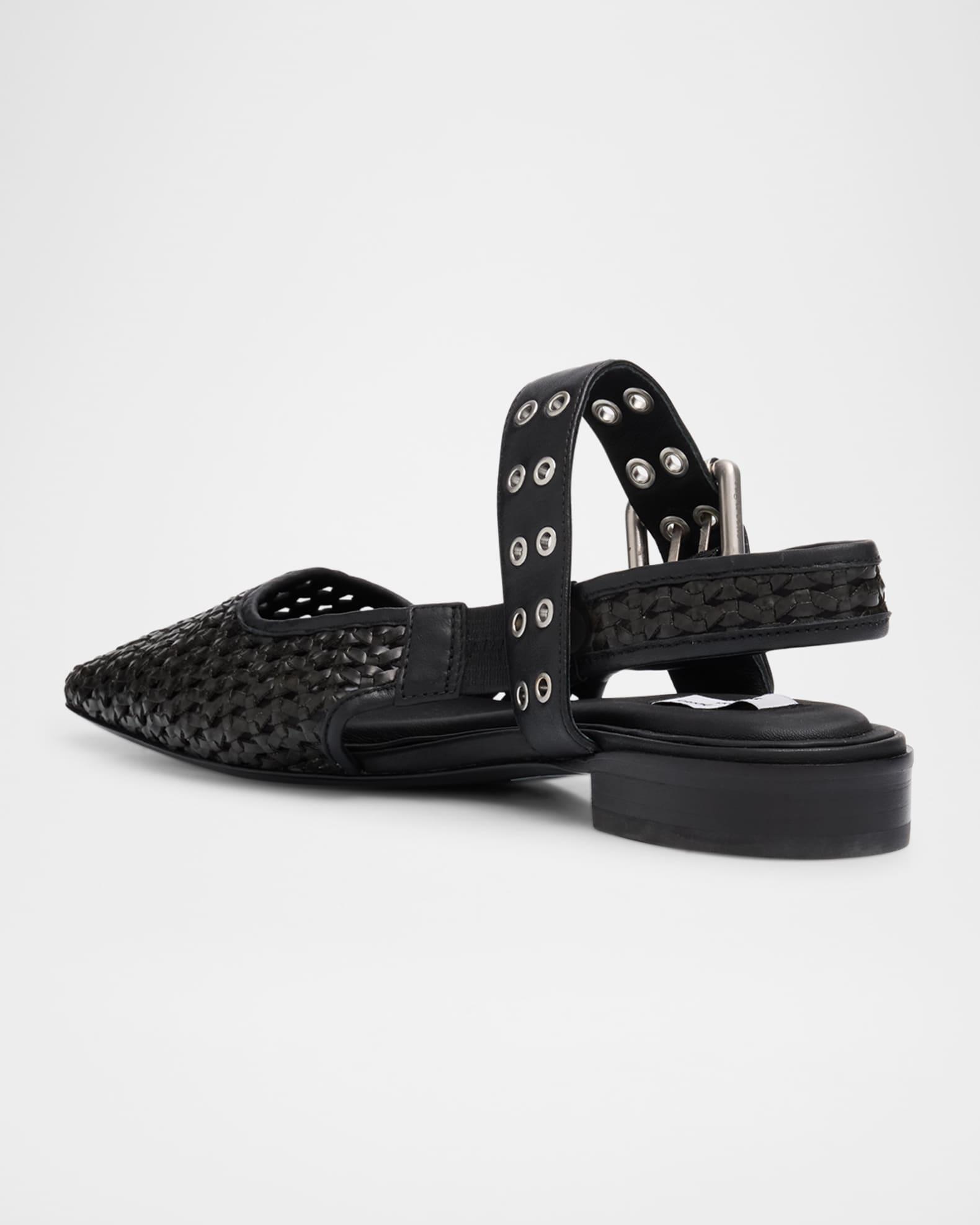 Astra Woven Buckle Slingback Ballerina Flats Product Image