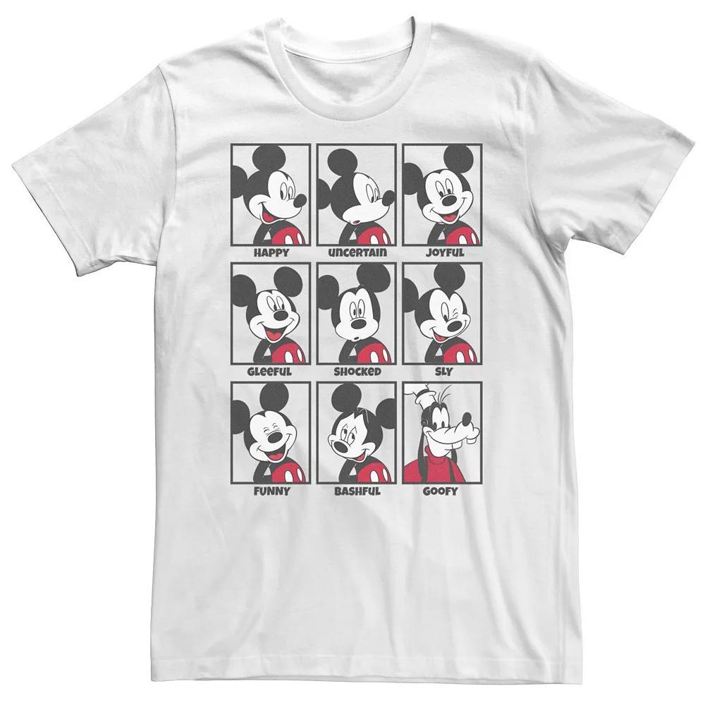 Big & Tall Disney Mickey Mouse Emotions Goofy Smile Tee, Men's, Size: 5XL, White Product Image
