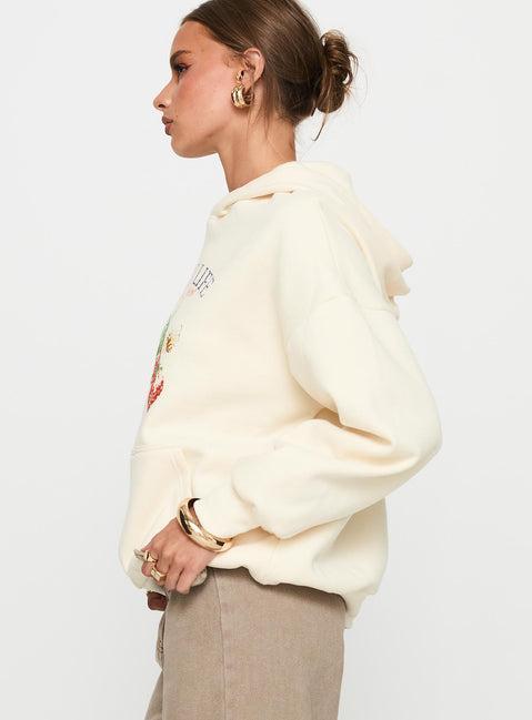 Sweet Life Graphic Sweater Cream Product Image