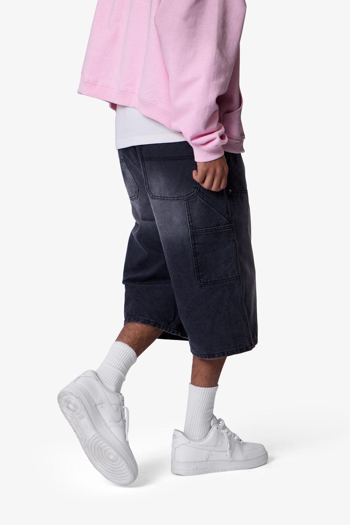 Ultra Baggy Carpenter Shorts - Washed Black Product Image