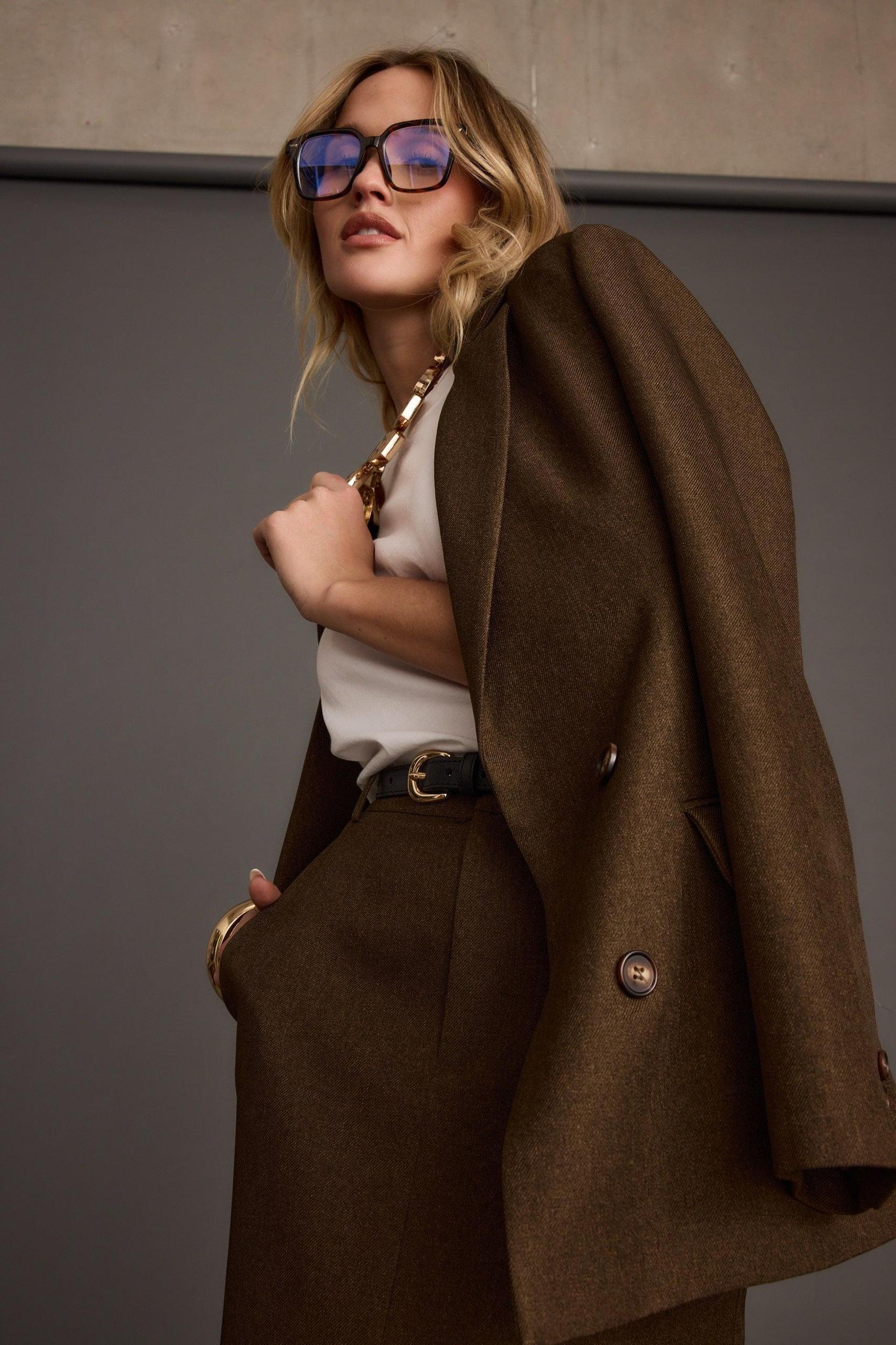 Tory Mocha Twill Blazer Product Image