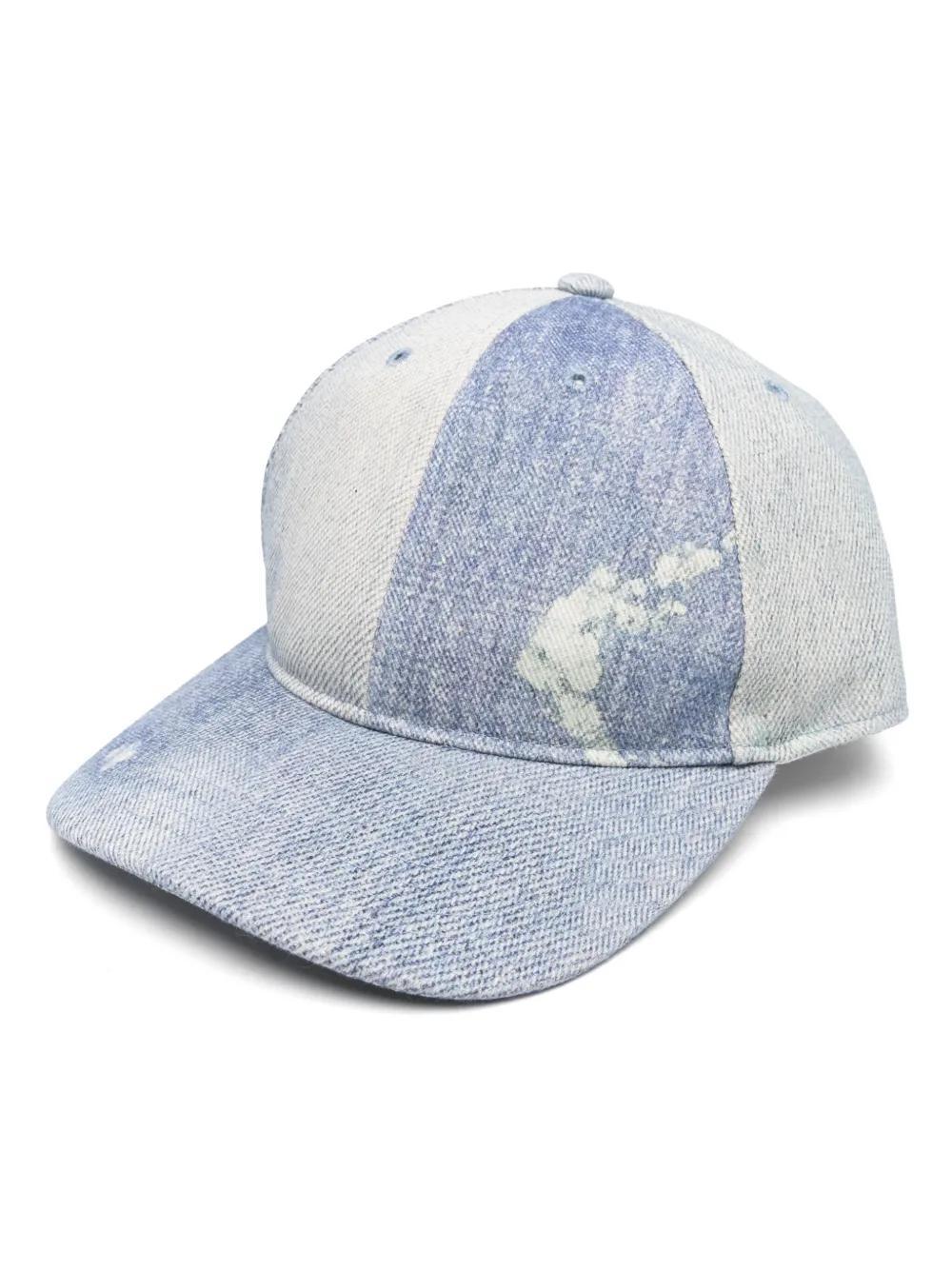 OUR LEGACY Denim-print Cap In Blue Product Image