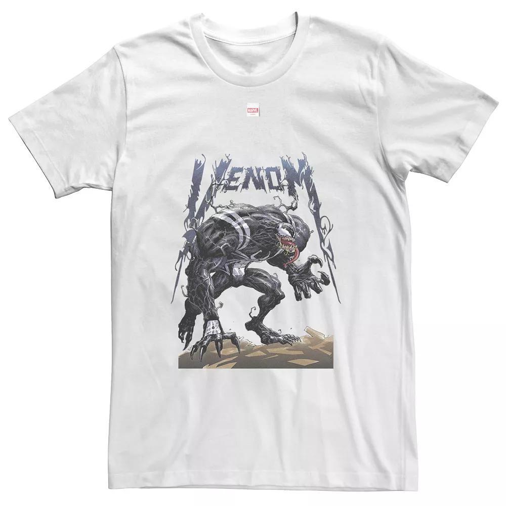 Big & Tall Marvel Venom Stance Tongue Out Claws Tee, Men's, Size: 3XL, White Product Image