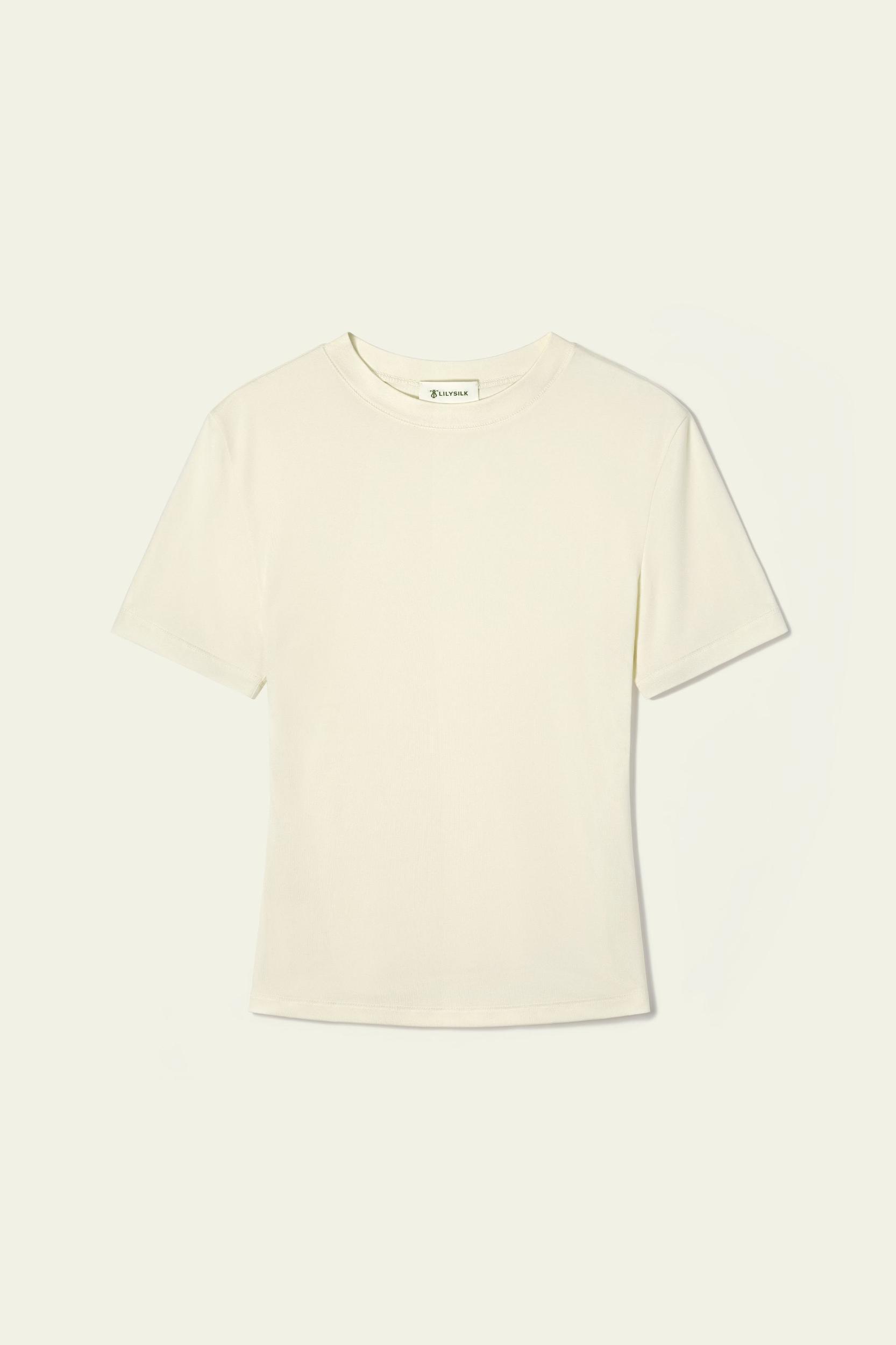Slim Fitted Silk Jersey Tee Product Image
