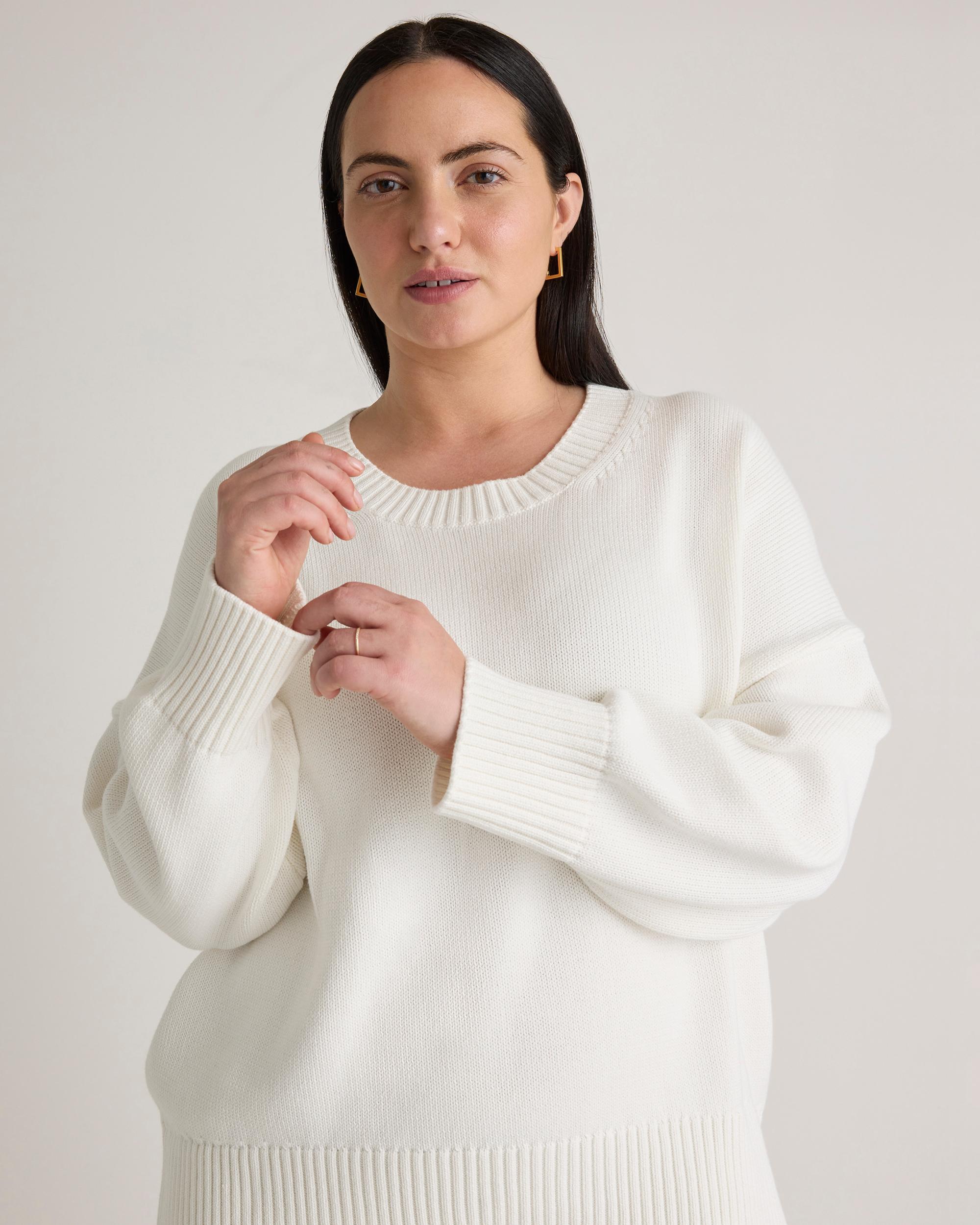 Quince | Women's Boyfriend Crew Sweater Organic Cotton Product Image