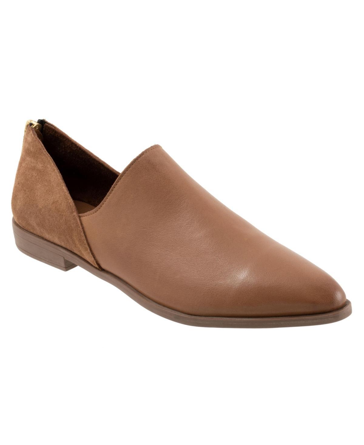 Bueno Beau Leather and Suede Back Zip Loafers Product Image