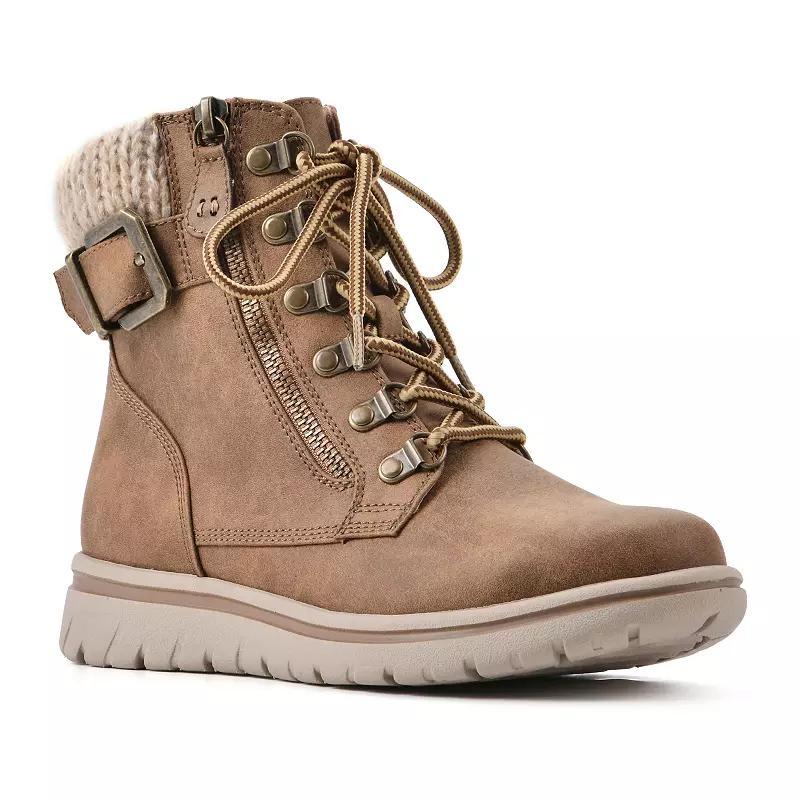 Cliffs by White Mountain Hearty Women's Combat Boots, Size: 6.5 Wide, Brown Product Image