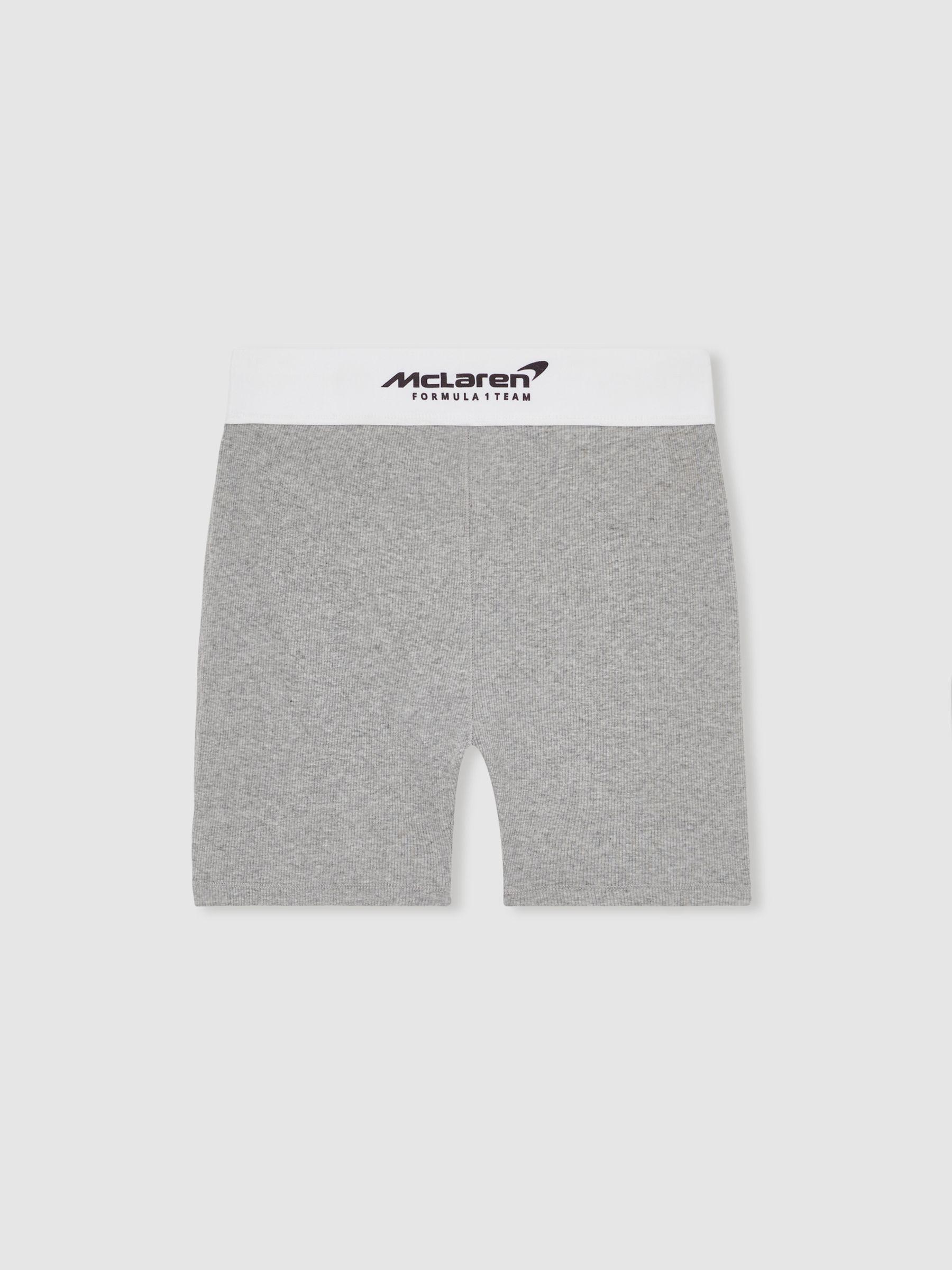 McLaren F1 Team Ribbed Boxer Shorts in Grey Melange Product Image