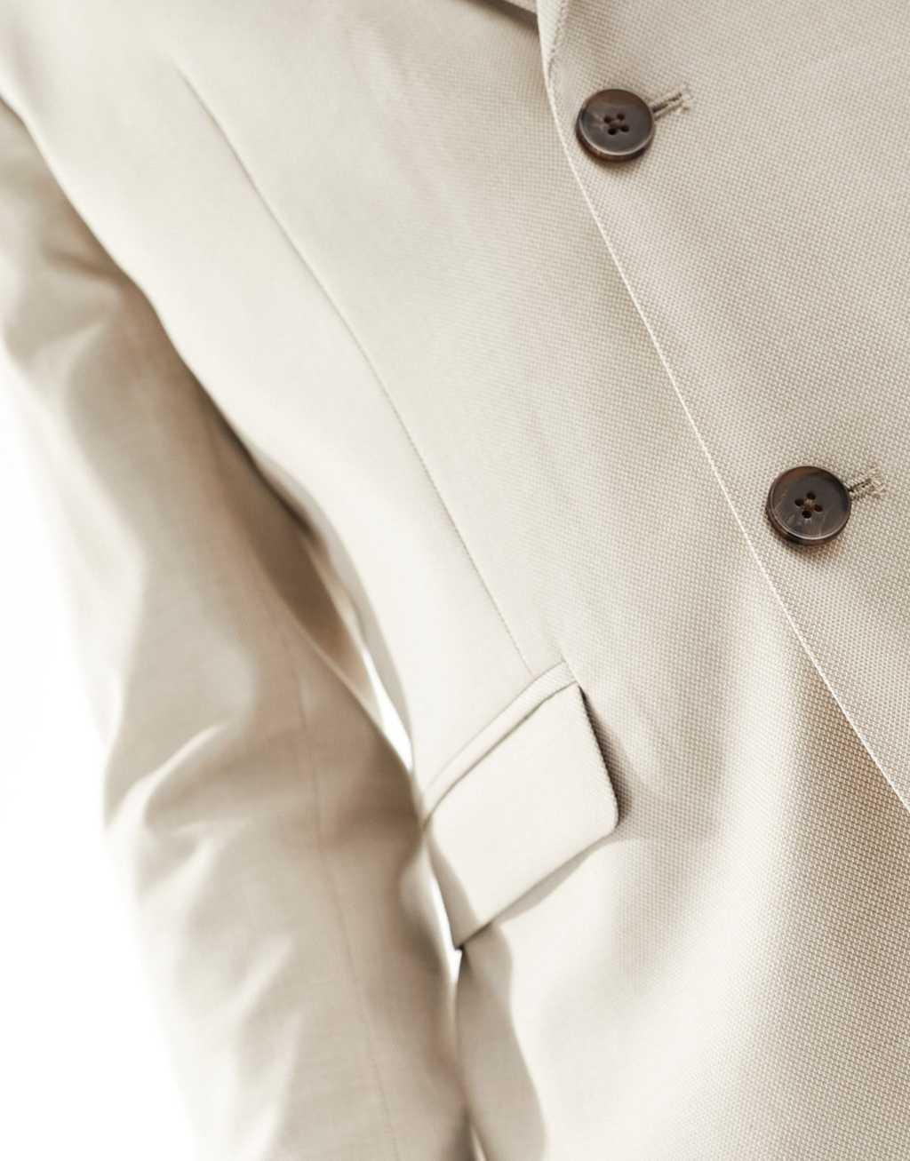 Selected Homme slim fit suit jacket in beige Product Image