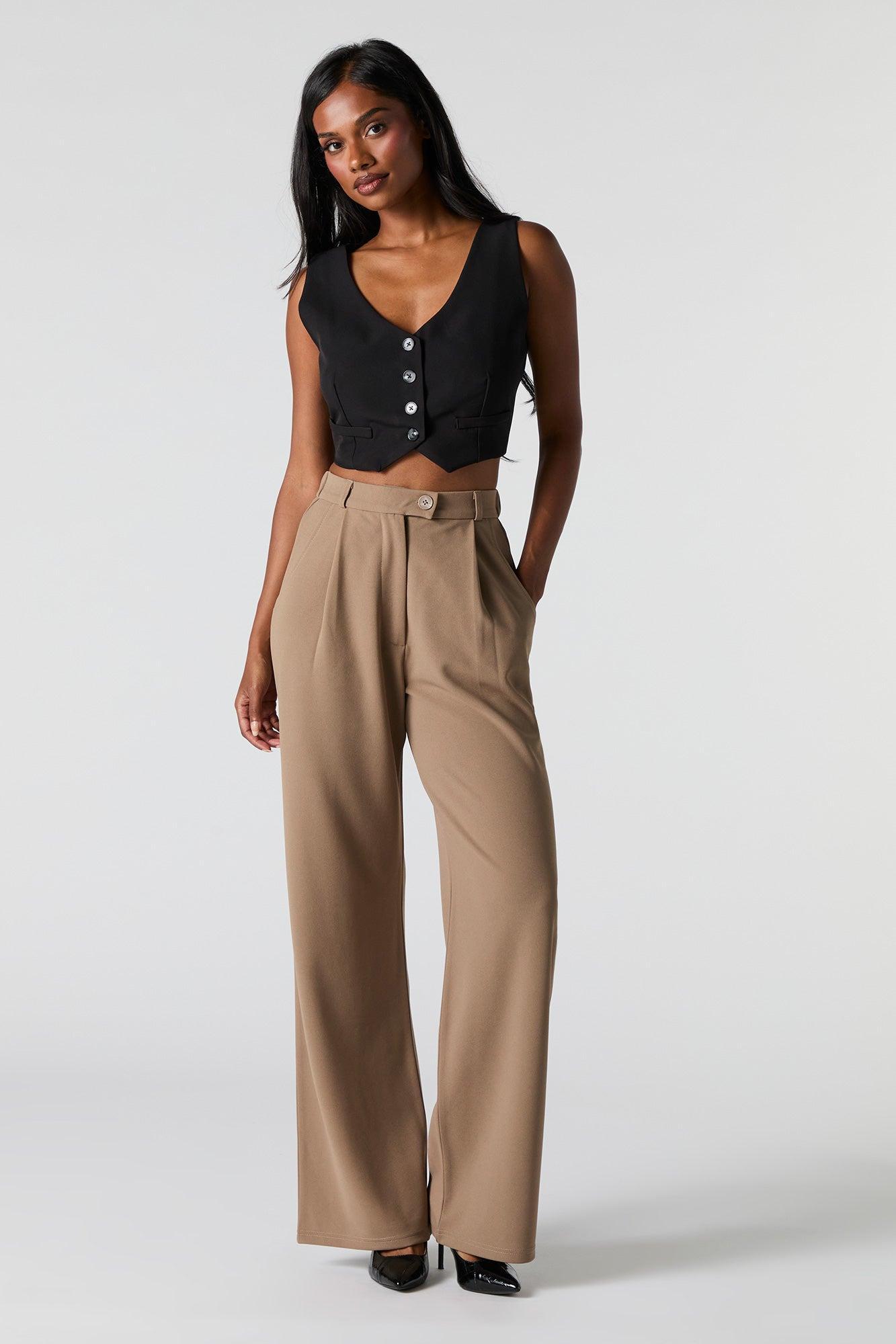 Crepe Straight Leg Dress Pant Female Product Image