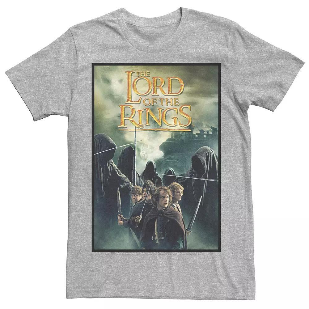 Men's The Lord Of The Rings Hobbits Poster Tee, Size: 3XL, Athletic Grey Product Image