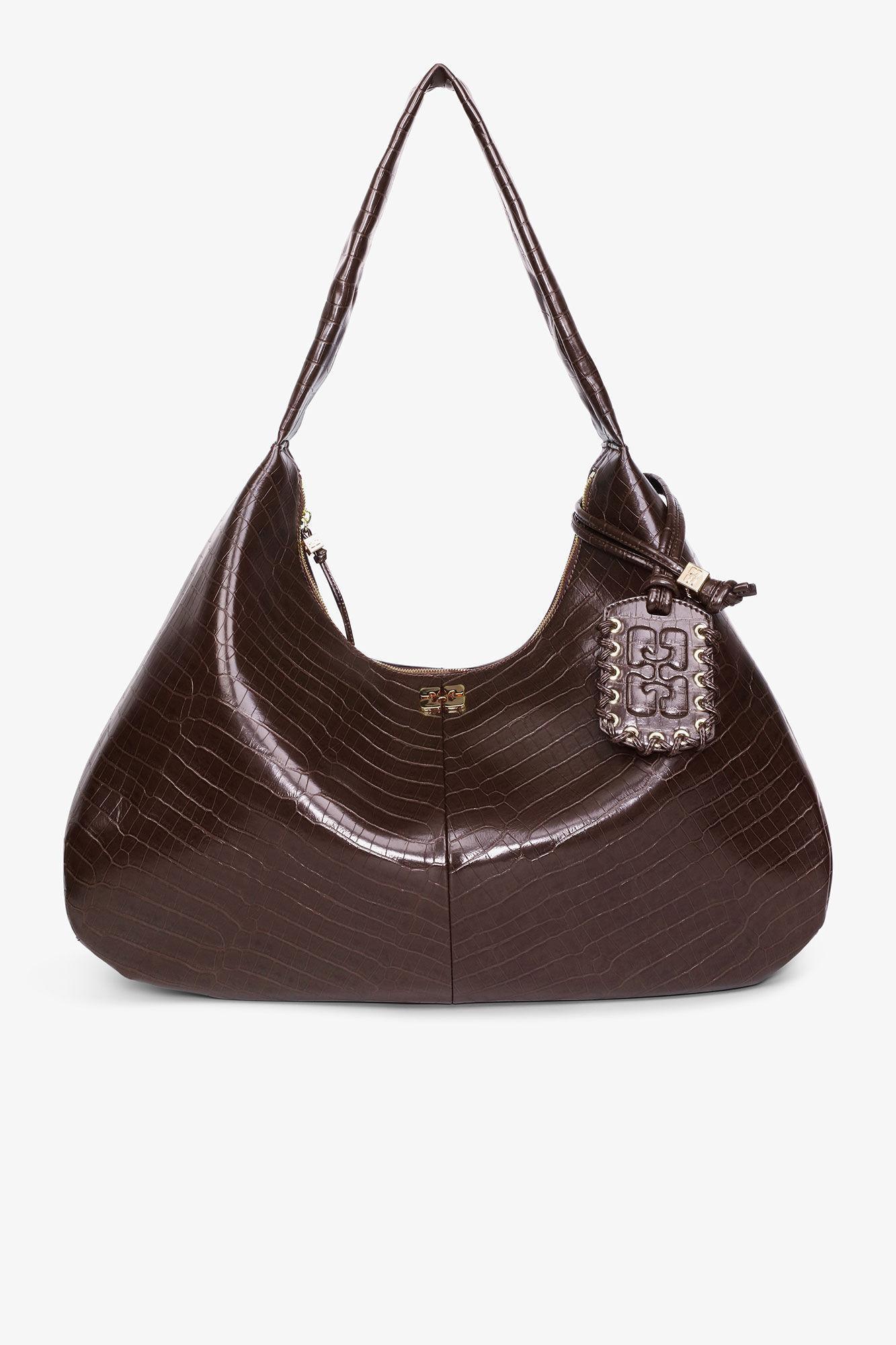 Brown Croco XXL Hobo Bag Product Image