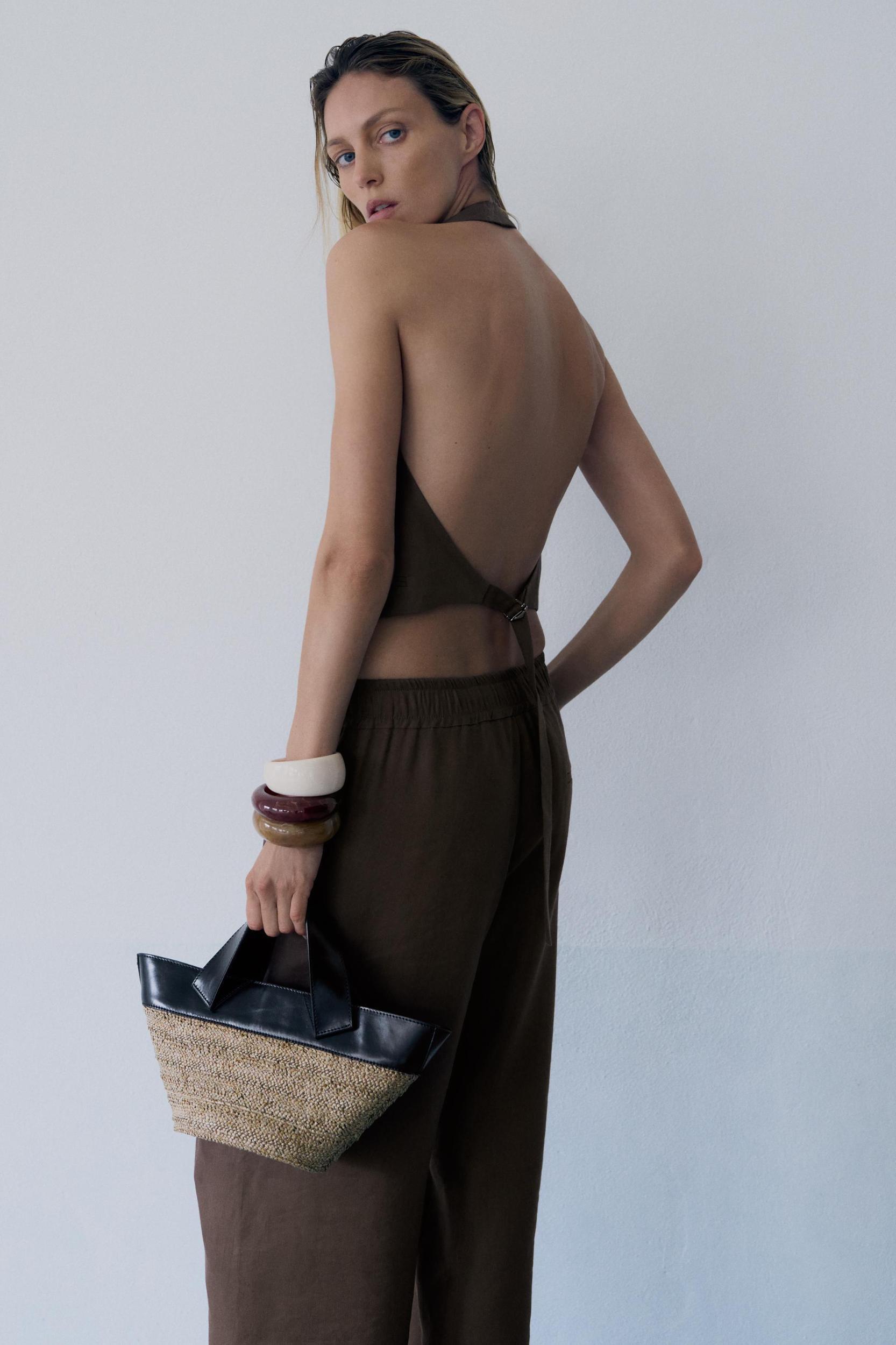 ZW COLLECTION LINEN BLEND HALTER VEST Product Image