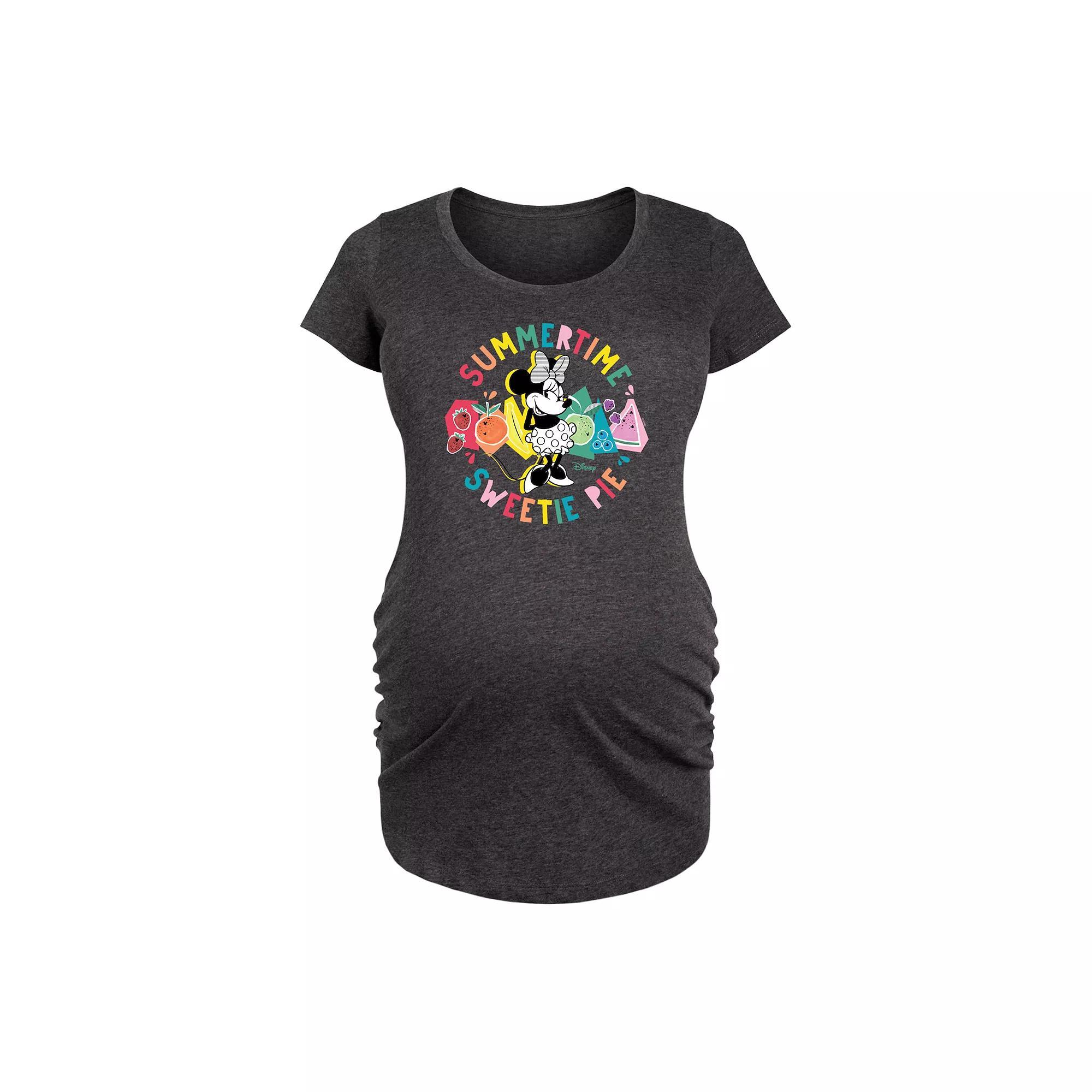 Maternity Be Kind Colorful Letters Graphic Tee, Womens Heather Grey Product Image