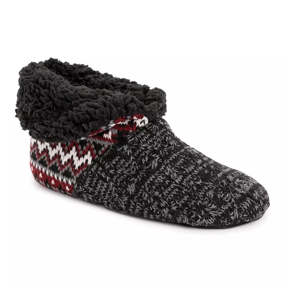 Men's MUK LUKS Foldover Sherpa Boot Slippers, Size: Small-Medium, Blue Product Image