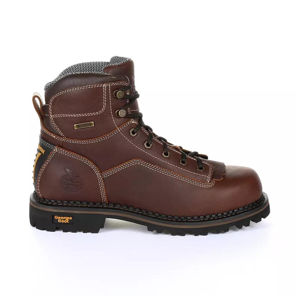 Georgia Boots Loggers Men's Low Heel Work Boots, Size: 8 Medium, Brown Product Image