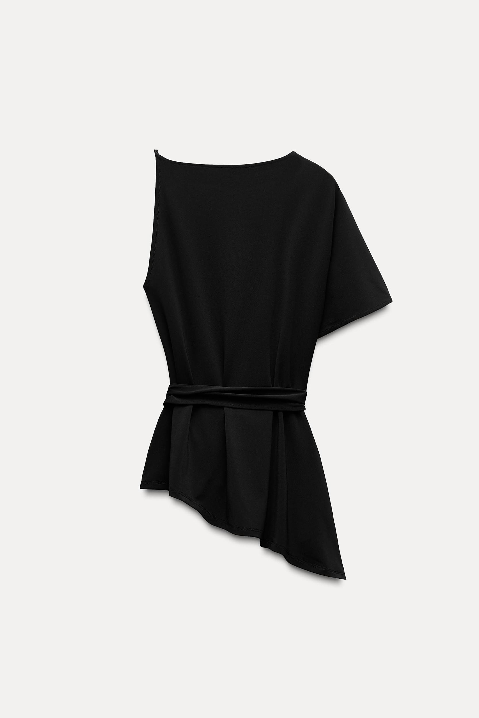 ASYMMETRICAL BELTED TOP Product Image