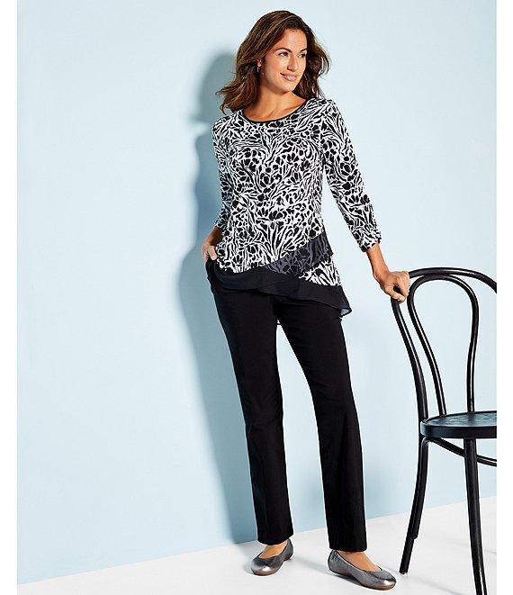 Allison Daley Stretch Pull-On Straight Leg Pants Product Image