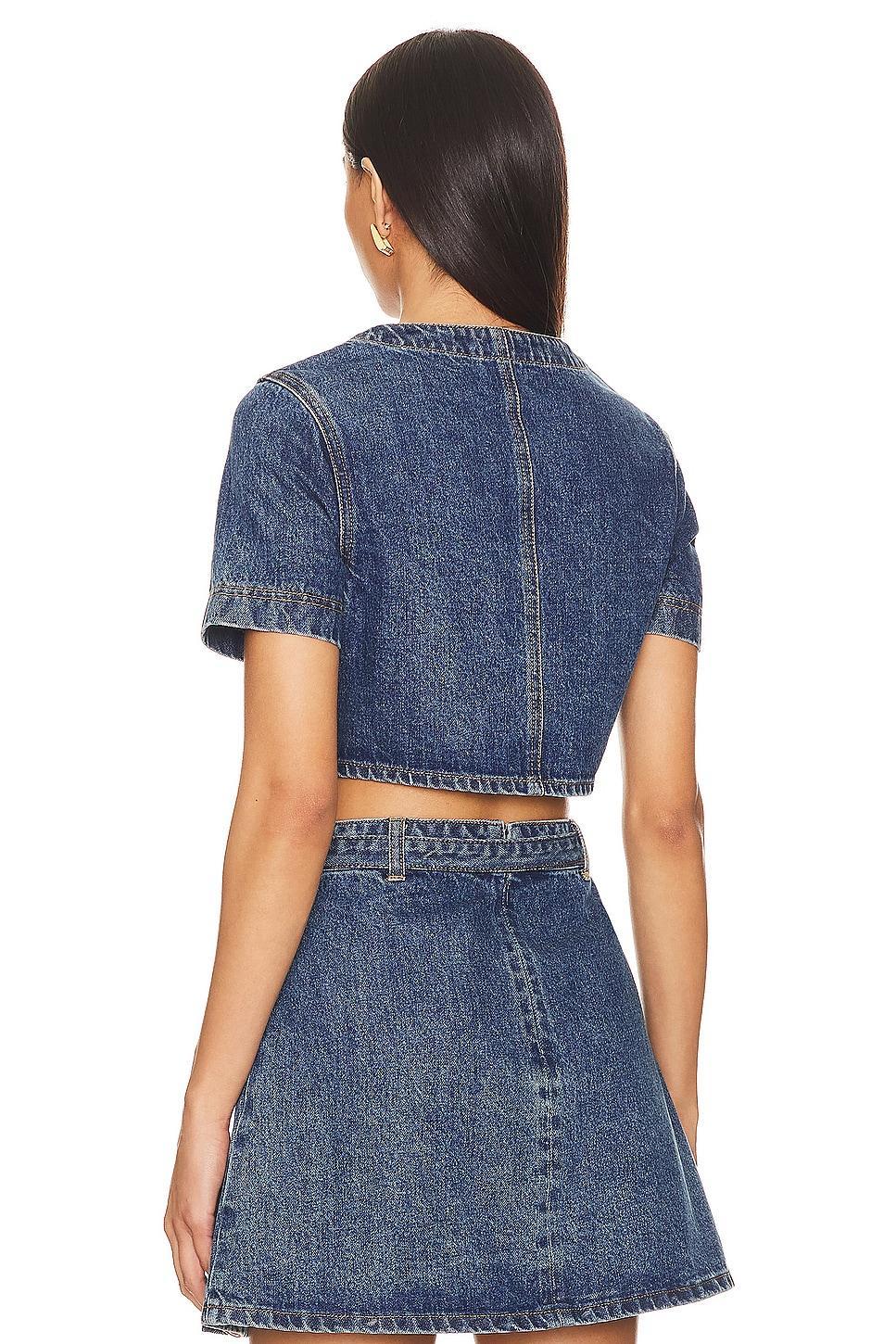 Denim Crop Top self-portrait Product Image