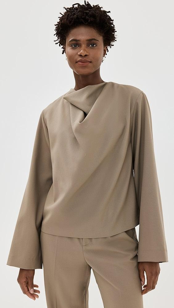 Róhe Draped Wool Top | Shopbop Product Image
