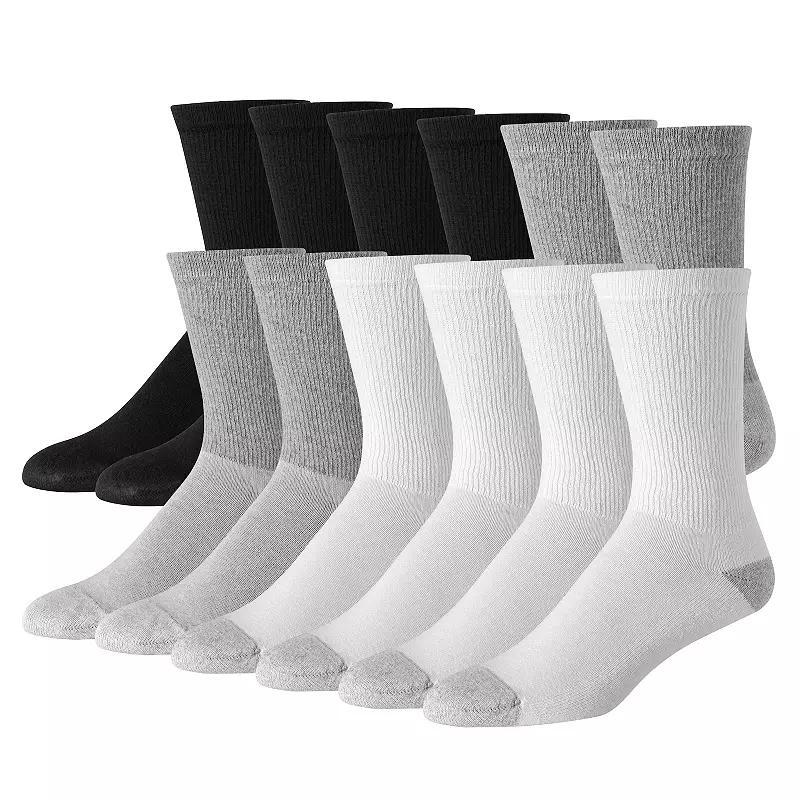 Hanes Ultimate Mens 12-Pack Soft & Durable Crew Socks Product Image