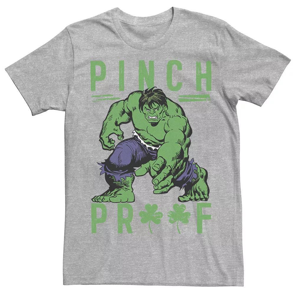 Men's Marvel St. Patty's Vintage Hulk Pinch Proof Tee, Size: XXL, Athletic Grey Product Image