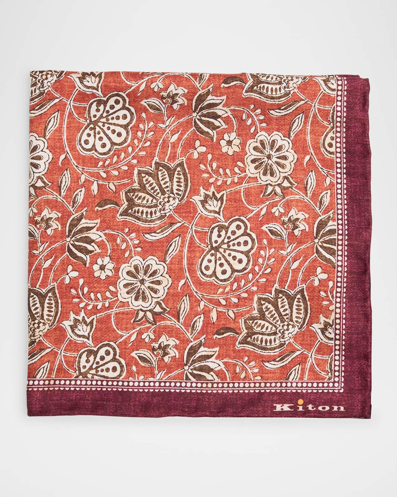Men's Silk Floral Pocket Square Product Image