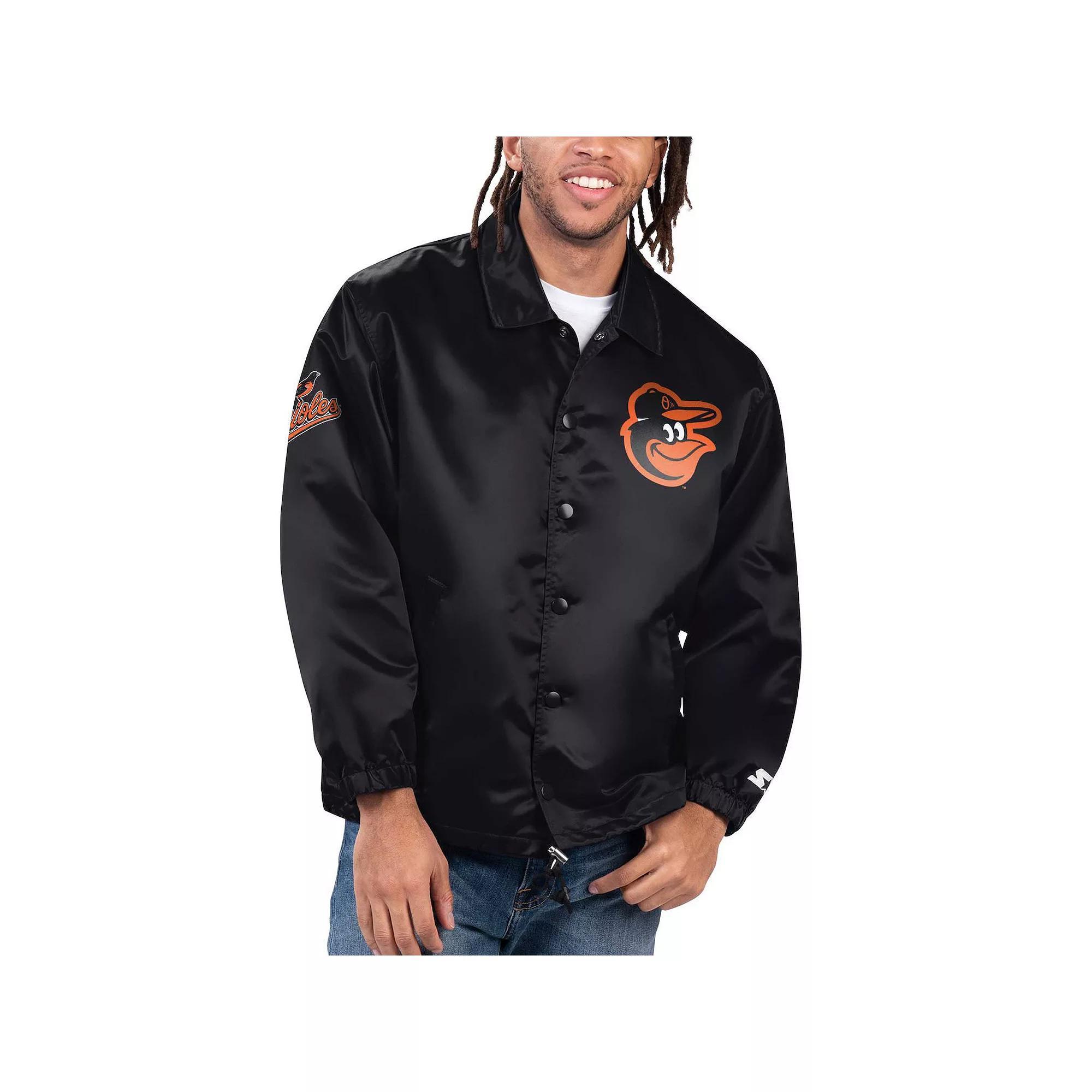 Men's Starter Royal New York Mets Option Route Satin Full-Snap Jacket, Size: Large, Blue Product Image