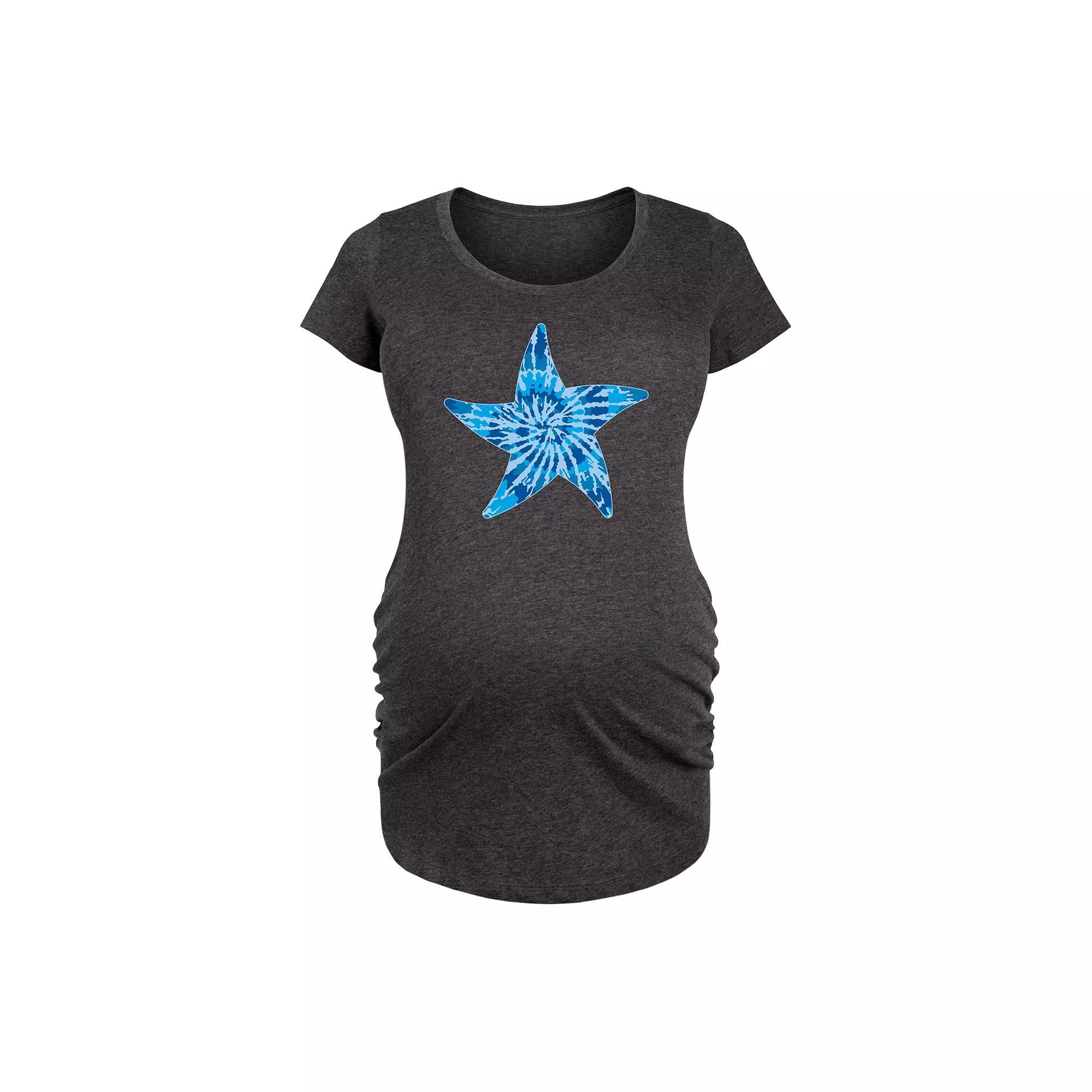 Maternity Be Kind Colorful Letters Graphic Tee, Womens Heather Grey Product Image