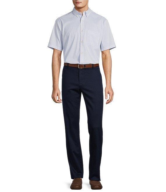 Roundtree & Yorke TravelSmart Easy Care Short Sleeve Diamond Print Sport Shirt Product Image