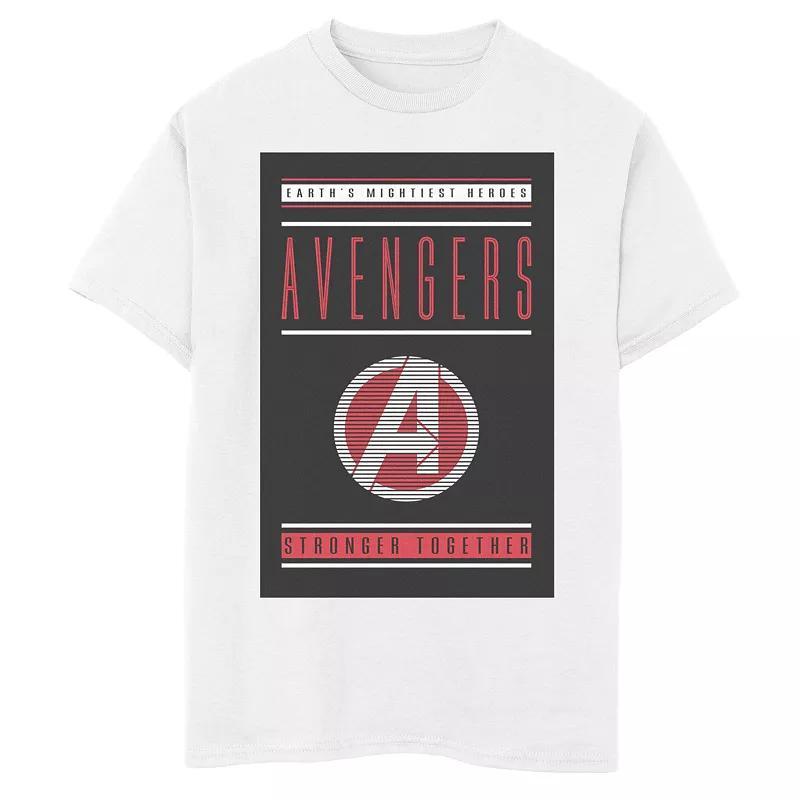 Men's Avengers Stronger Together Tee, Size: Small, White Product Image